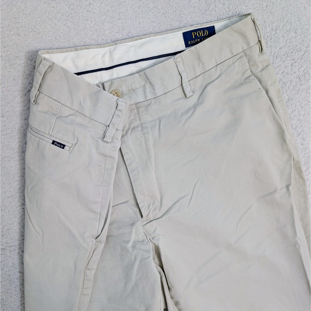 Polo Ralph Lauren Pants Men's 36/34 Stretch Classic Fit Flat Front Chinos Beige